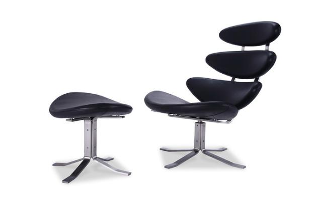 ポール・M・ヴォルザー コロナ チェア＆オットマン CORRONA Chair＆Ottoman ファブリックA 3年保証付 inv-8804blc-fba  オットマン ソファ ソファベッド 送料無料 北欧 モダン 家具 インテリア ナチュラル テイスト 新生活 オススメ おしゃれ 後払い の通販は