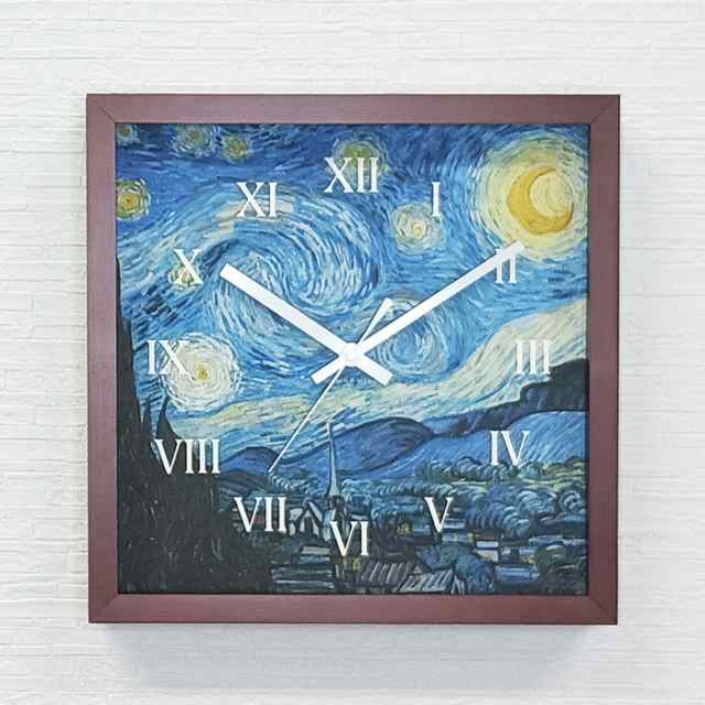 Masterpiece Clock 名画時計 Vincent Willem van Gogh ゴッホ 星月夜 CN-1002BR フレームカラー ブラウン W265×H265×D45mm kar-11655604s3  掛け時計 置き時計 掛け時計 送料無料 北欧 モダン 家具 インテリア ナチュラル テイスト 新生活 オススメ おしゃれ 後払い の通販は 8,470円