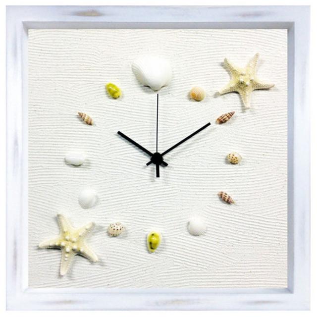 貝殻 掛け時計 シェルクロック アンティークホワイト DC-5001 保証付 kar-4534128s1  掛け時計 置き時計 掛け時計 送料無料 北欧 モダン 家具 インテリア ナチュラル テイスト 新生活 オススメ おしゃれ 後払い の通販は