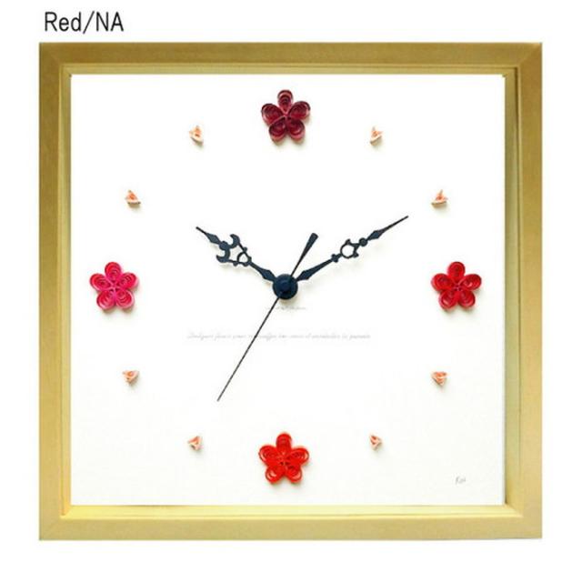 アートクラフト ペーパークイリング掛時計 Paper Quiling Clock フレームカラーナチュラル Red PQ-1002 保証付 kar-5093246s1  アートパネル アートボード 壁紙 装飾フィルム 送料無料 北欧 モダン 家具 インテリア ナチュラル テイスト 新生活 オススメ おしゃれ 後払い の通販は