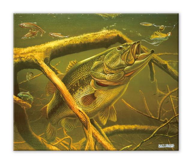 八百板浩司 ブラックバス4 CY-1004 直筆サイン入り キャンバスアート kar-6828196S1  アートパネル アートボード 壁紙 装飾フィルム 送料無料 北欧 モダン 家具 インテリア ナチュラル テイスト 新生活 オススメ おしゃれ 後払い の通販は 7,183円