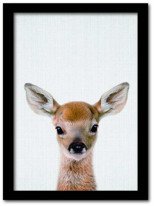 Animal Children series Deer シカ CB 2006BK フレームカラー：ブラック サイズ：A3 kar-8238793s8  アートパネル アートボード 壁紙 装飾フィルム 送料無料 北欧 モダン 家具 インテリア ナチュラル テイスト 新生活 オススメ おしゃれ 後払い の通販は