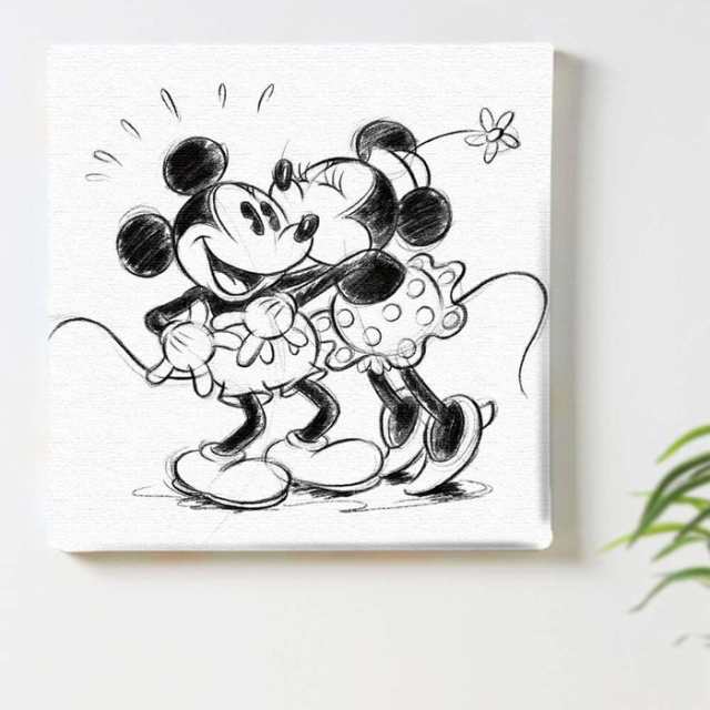 ミッキー ミニー ディズニー Mickey Mouse Mサイズ 30cm×30cm アート
