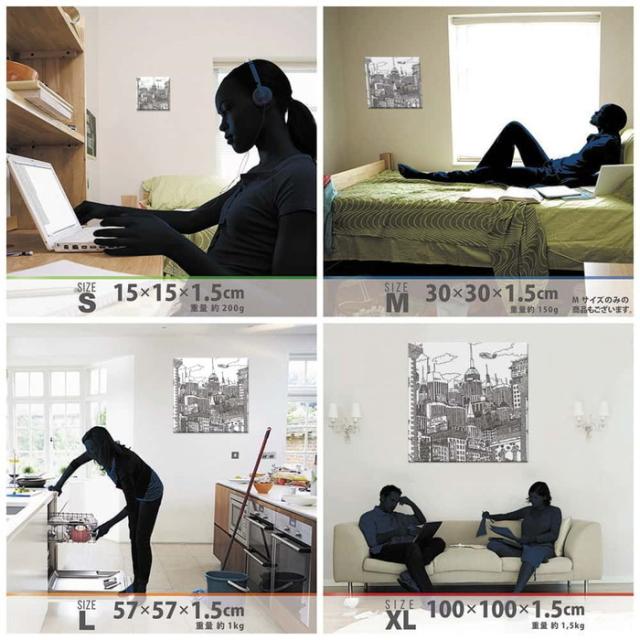 街並みイラスト STREET XLサイズ 100cm×100cm アートパネル ファブリックパネル アートボード インテリアパネル 壁掛け 日本製 ラッピング付き lib-mzk-0002-xl  アートパネル アートボード 壁紙 装飾フィルム 送料無料 北欧 モダン 家具 インテリア ナチュラル テイスト 新の通販は
