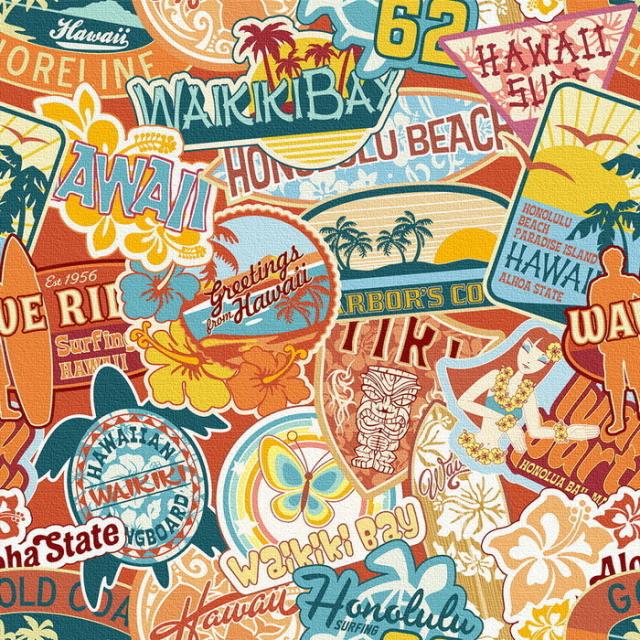 ハワイアンステッカー popa-1803-010 XLサイズ 100cm×100cm アートパネル ファブリックパネル アートボード インテリアパネル 壁掛け 日本製 ラッピング付き lib-popa-1803-010-xl  アートパネル アートボード 壁紙 装飾フィルム 送料無料 北欧 モダン 家具 インテリア ナチの通販は