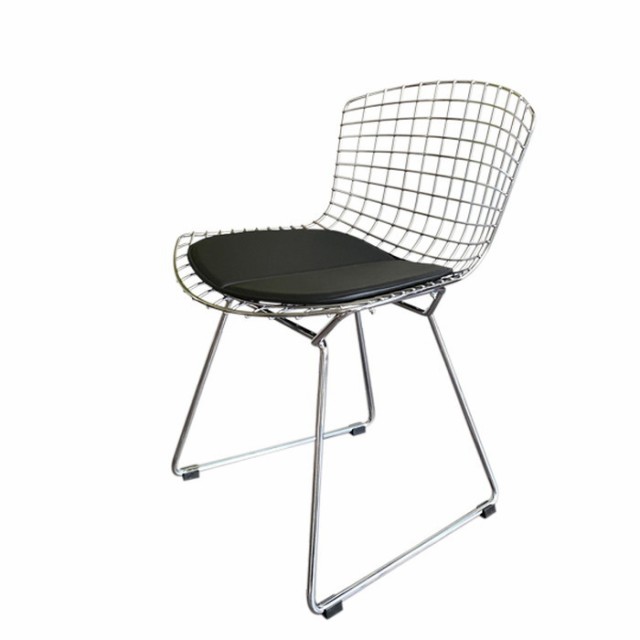 ハリー・ベルトイア ワイヤーチェア Wire Chair PUクッション 保証付 pr-art-j001  デスク用チェア オフィスチェア オフィス家具 送料無料 北欧 モダン 家具 インテリア ナチュラル テイスト 新生活 オススメ おしゃれ 後払い の通販は