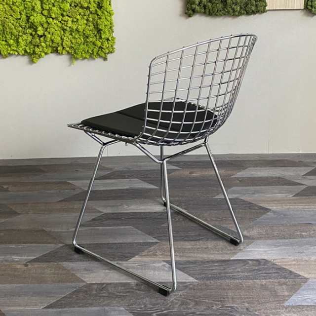 ハリー・ベルトイア ワイヤーチェア Wire Chair PUクッション 保証付 pr-art-j001  デスク用チェア オフィスチェア オフィス家具 送料無料 北欧 モダン 家具 インテリア ナチュラル テイスト 新生活 オススメ おしゃれ 後払い の通販は