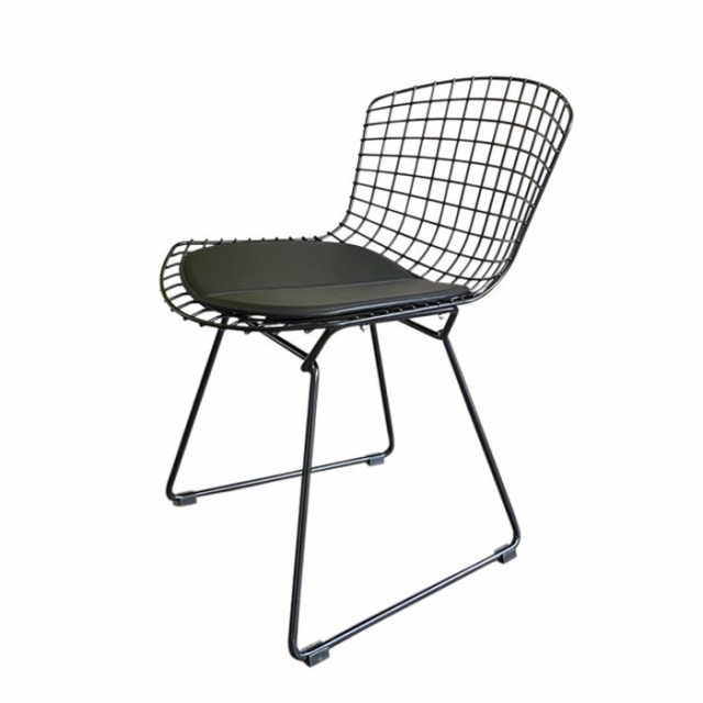 ハリー・ベルトイア ワイヤーチェア Wire Chair PUクッション 保証付 pr-art-j001  デスク用チェア オフィスチェア オフィス家具 送料無料 北欧 モダン 家具 インテリア ナチュラル テイスト 新生活 オススメ おしゃれ 後払い の通販は