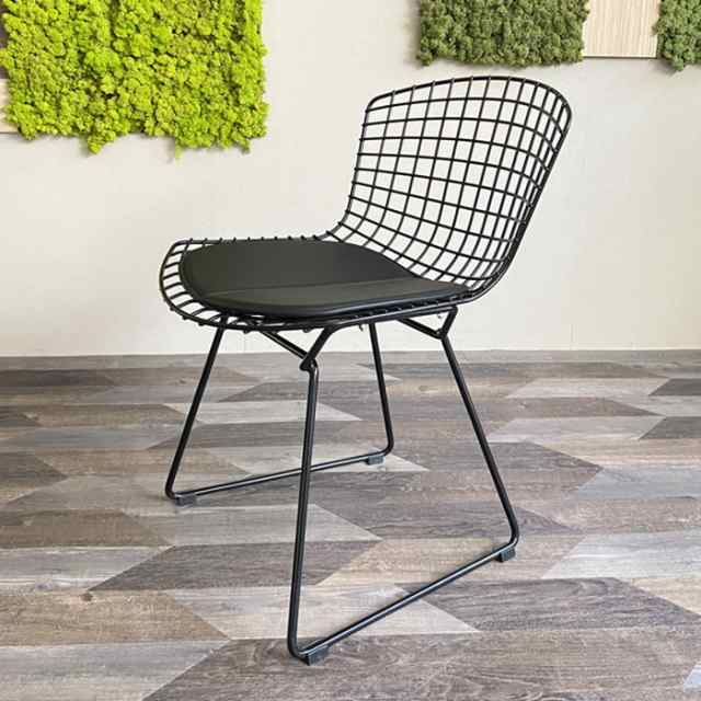 ハリー・ベルトイア ワイヤーチェア Wire Chair PUクッション 保証付 pr-art-j001  デスク用チェア オフィスチェア オフィス家具 送料無料 北欧 モダン 家具 インテリア ナチュラル テイスト 新生活 オススメ おしゃれ 後払い の通販は