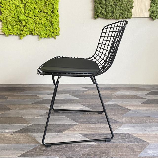 ハリー・ベルトイア ワイヤーチェア Wire Chair PUクッション 保証付 pr-art-j001  デスク用チェア オフィスチェア オフィス家具 送料無料 北欧 モダン 家具 インテリア ナチュラル テイスト 新生活 オススメ おしゃれ 後払い の通販は