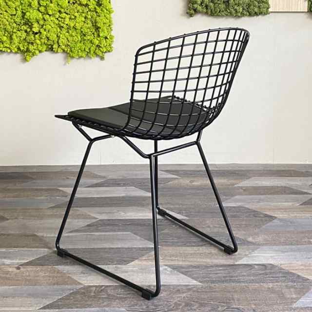 ハリー・ベルトイア ワイヤーチェア Wire Chair PUクッション 保証付 pr-art-j001  デスク用チェア オフィスチェア オフィス家具 送料無料 北欧 モダン 家具 インテリア ナチュラル テイスト 新生活 オススメ おしゃれ 後払い の通販は
