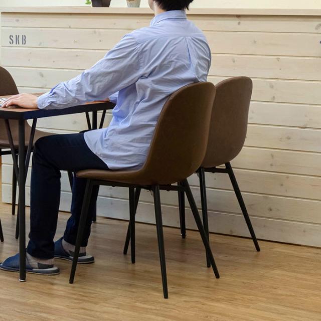 Baronダイニングチェア　キャメルブラウン　家具　インテリア　椅子　レザー　1人掛け用　リビング　キッチン ダイニングチェア キャメルブラウン（CBR） 組立品代引不可[21