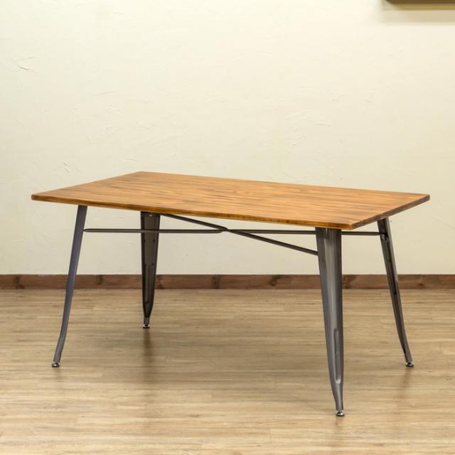 Mercury ヴィンテージダイニング テーブル 140×80 BK/SV ブラック