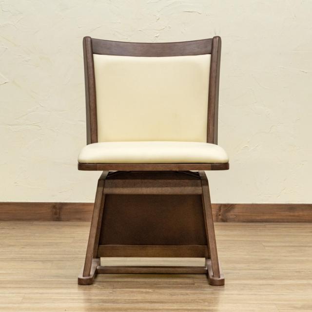 ダイニング コタツ用 ハイバック回転チェア BR/NA ブラウン ナチュラル