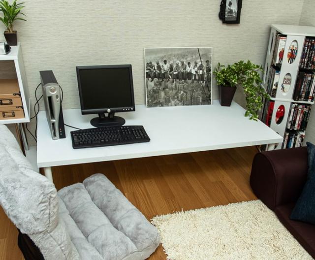 フリーローテーブル 150×60 BK/WH ブラック ホワイト sk-tz1560