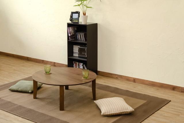 Rosslea　折り畳みテーブル　85Φ ウォールナット Rosslea 折り畳みテーブル 85Φ NA/WAL ナチュラル ウォールナット sk