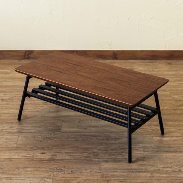 センターテーブル Luster80 棚付き 折れ脚 オーク ウォールナット アンティークブラウン 保証付 sk-utk80  センターテーブル ローテーブル テーブル 送料無料 北欧 モダン 家具 インテリア ナチュラル テイスト 新生活 オススメ おしゃれ 後払い の通販は