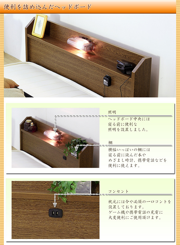 棚 コンセント 照明付フロアベッド セミシングル 圧縮ロールポケットコイルマットレス付 to-10-268-ss-16344d  フレーム マットレスセット ベッド 送料無料 北欧 モダン 家具 インテリア ナチュラル テイスト 新生活 オススメ おしゃれ 後払い の通販は