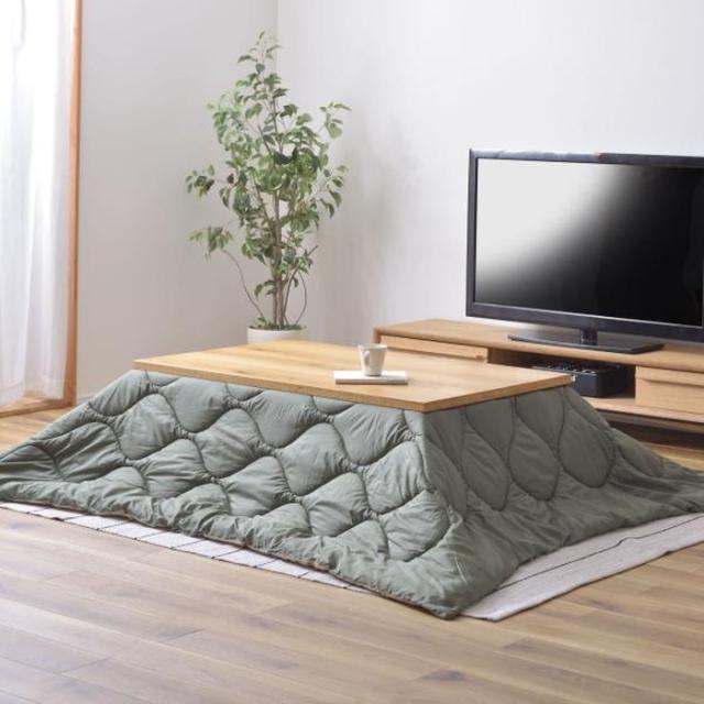 こたつ 炬燵 コタツ布団 長方形 グリーン／ベージュ ブラック／グレー W190×D230 こたつ布団 長方形 190×230 防寒 シンプル おしゃれ 収納バッグ付き キャンプ アウトドア リバーシブル 持ち運び カーキ ベージュ azu-kk-168 店舗 カフェ ラウンジ ロビー ホテル 法人  こ