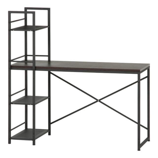 ラック付きデスク ルール 49 ダークブラウン RDR-49R fj-13527 店舗