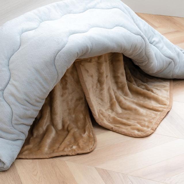 こたつ布団用 中掛け毛布 洗える 円形 アクリル 約90cm ブラウン ihk-1181380066340 店舗 カフェ ラウンジ ロビー ホテル 法人  こたつ布団カバー こたつ用布団 カバー 送料無料 北欧 モダン 家具 インテリア ナチュラル テイスト 新生活 オススメ おしゃれ 後払い
