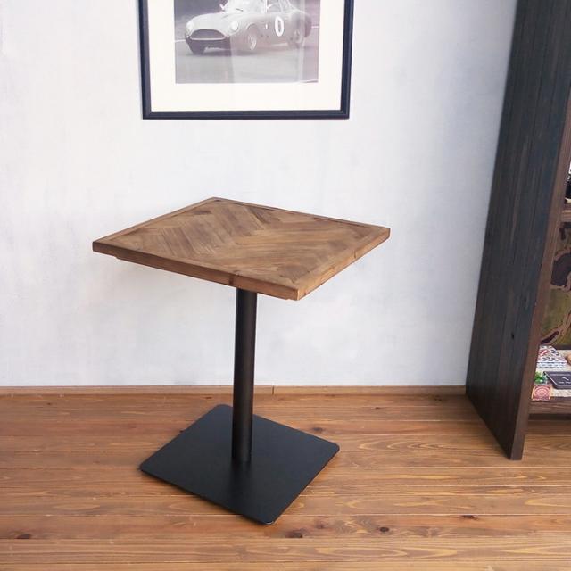 KOZAI カフェテーブル ヘリンボーン W600×H600×H720 KOZAI カフェテーブル ヘリンボーン W600×H600×H720 KOZAI カフェ