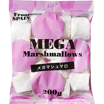 【常温】 メガマシュマロ  200g　★スペインから直輸入 【入り数24個】 (ケース売り) 業務スーパー
