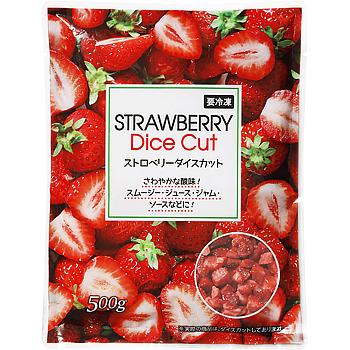 【冷凍】 冷凍ストロベリーダイスカット  500g 【入り数24個】 (ケース売り) 業務スーパー