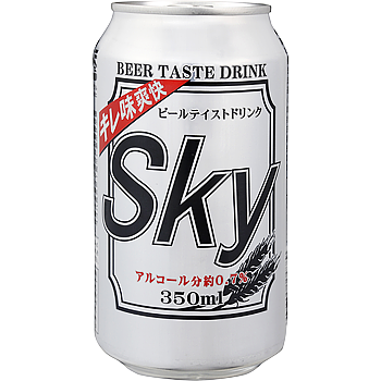 【常温】 ローアルコールビール「ＳＫＹ」  350ml　★韓国から直輸入 【入り数24個】 (ケース売り) 業務スーパー