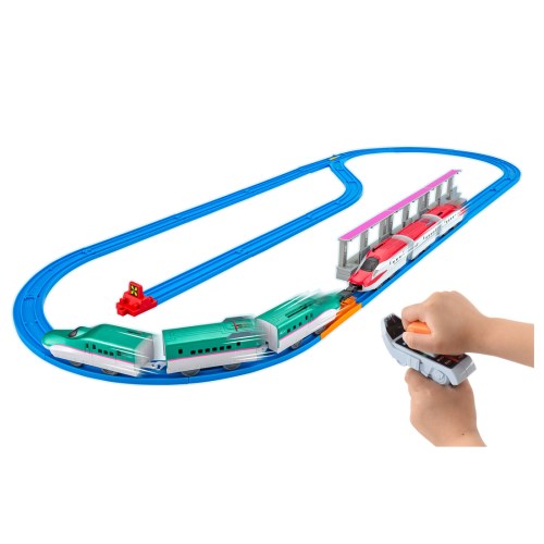 プラレール キミが運転！連結！グリップマスコン E5系新幹線＆E6系新幹線セットおもちゃ こども 子供 男の子 ミニカー 車 くるま 3歳