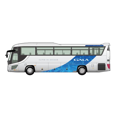 1／32 観光BUSシリーズ いすゞ ガーラ スーパーハイデッカー(バスガイド＆バス運転手フィギュア付き) 【BUS-3EX-1】 (プラモデル)