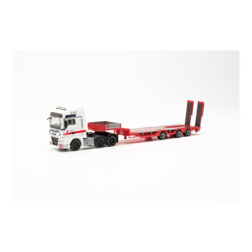 MAN TGX XXL 6x2 オールラウンダー ローボーイセミトレーラー ’Katastrophenschutz Niedersachsen’1／87【HE315692】(ミニカー)の通販は 5,544円