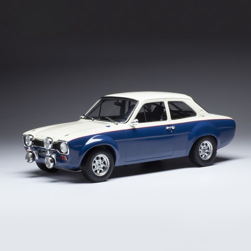 『IXO』 フォード エスコート MK1 RS 1600 1974 ブルー／パールホワイト 1／18【18CMC124】 (ミニカー)