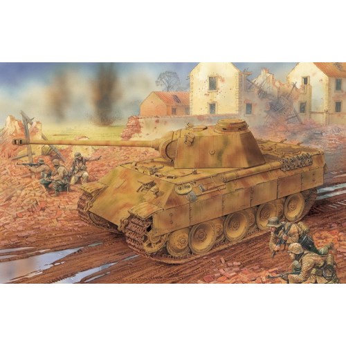 1／35 WW.II ドイツ軍 Sd.Kfz.171 パンターD型 w／ツィメリットコーティング (2 in 1) 【DR6945】 (プラスチックモデルキット)