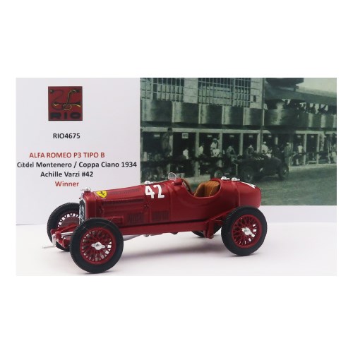『リオ(M4グループ)』 1／43 アルファロメオ P3 TIPO B Circuito del Montenero／Coppa Ciano 1934 優勝車 ＃42 Achille Varzi 【RIO....