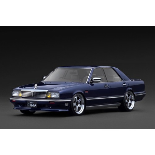 ignition model NISSAN GLORIA CIMA (Y31) Dark Blue (1／18 Scale)  【IG3901】 (ミニカー)