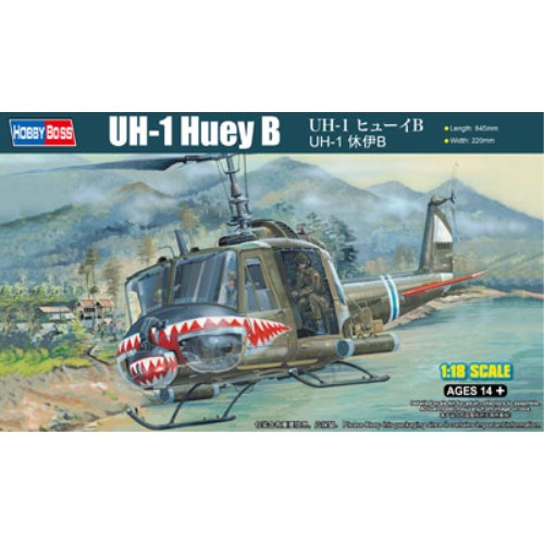 ホビーボス UH-1 ヒューイB 1／18スケール 【81806】 (プラモデル) 【再販】おもちゃ プラモデルの通販は