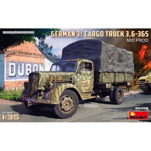 1／35 WW.II ドイツ軍 3トンカーゴトラック 3.6-36S 中期生産型 幌付きタイプ 【MA35456】 (プラモデル)