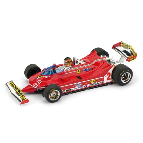 『Brumm(ブルム)』 フェラーリ 312 T5 1980年 ブラジル GP #2 Gilles Villeneuve ドライバー付 1/43【R575CH】 (ミニカー)【再販】