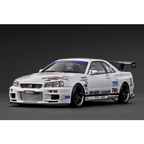 ignition model 1／18 TOP SECRET 34GT-R (BNR34) White (1／18 Scale) 【IG3849】 (ミニカー)