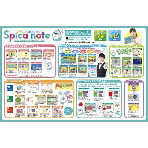 スキルアップ タブレットパソコン Spica Note スピカノート おもちゃ こども 子供 ゲーム 6歳の通販はau Pay マーケット ハピネット オンライン