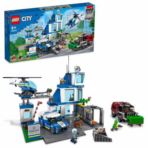 LEGO レゴ シティ ポリスステーション 60316 警察 囚人 ヘリコプター 