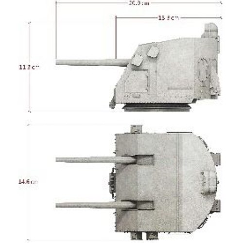 1／35 米海軍 艦艇用MK38 38口径5インチ連装砲 【PIG35-001】 (プラモデル)_1