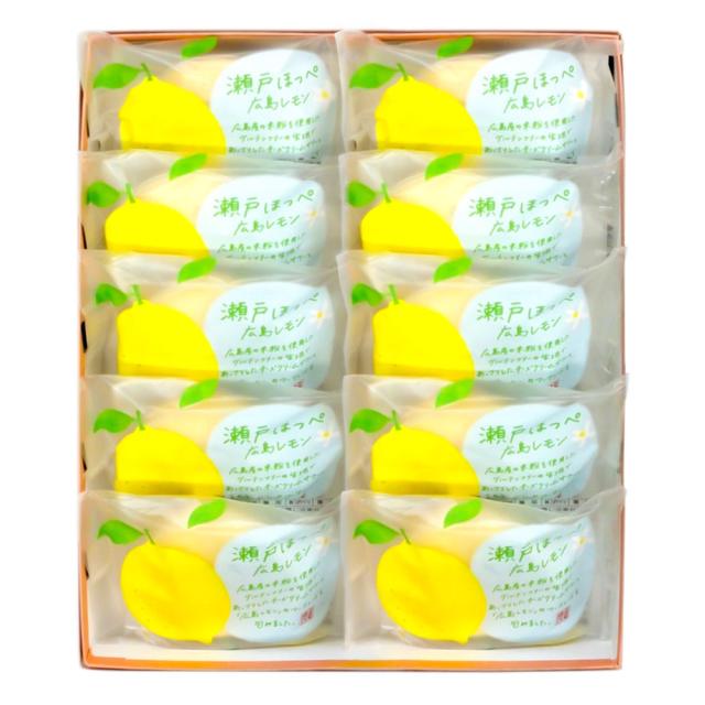 広島銘菓 瀬戸ほっぺ 広島レモン １０個入り ３箱セット 手提げ袋付き 送料込み 平安堂梅坪_1