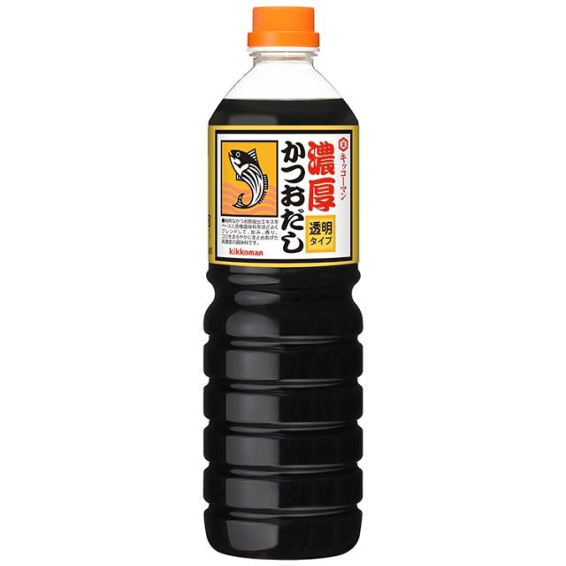 【キッコーマン食品】 濃厚かつおだし(透明タイプ) 1.2KG 常温 5セット