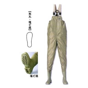 阪神素地 防水非透湿ウェーダー F-91 水産長靴(胸当付)  25.0cm  ベージュ