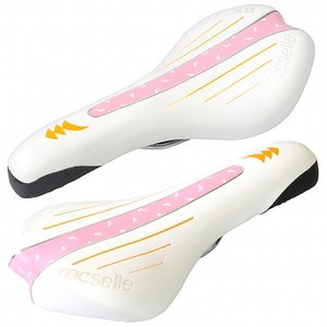 mcselle 自転車用品 Traiathlon サドル ホワイト×ピンク