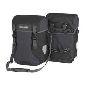 オルトリーブ 自転車バッグ 【正規品】スポーツパッカープラス QL2.1(ペア) 防水バッグ 30L(ペア) グラナイト×ブラック