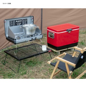 TENT FACTORY キャンプクーラー メタルクーラー スチールボックス L 51L/Lサイズ BK