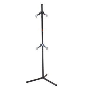 IBERA  自転車アクセサリー アジャスタブルバイシクルハンガースタンド 2台掛タイプ(アルミ/スチール製)   ブラックの通販は